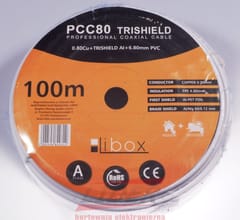 Libox Kabel koncentryczny PCC80 100m bendraašis kabelis RG-6/U Balta 5