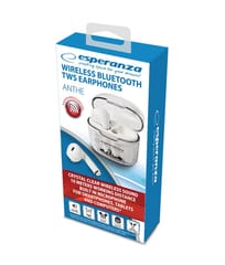 Esperanza EH237W Bluetooth ausinės į ausis TWS Balta 7