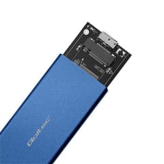 Qoltec 51832 Korpusas | M.2 SSD diskas | SATA | NGFF| USB 3.0 | Super greitis 5Gb/s | 2TB | Mėlyna 8
