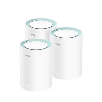 Cudy M1300 3-PACK tinklo „Wi-Fi“ sistema Dviguba juosta (2,4 GHz / 5 GHz) Wi-Fi 5 (802.11ac) Balta 2 Vidinis