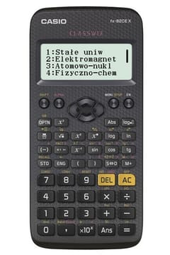 MOKSLINIS KALKULIATORIUS CASIO FX 82CEX JUODAS, 12 SKAITMENŲ EKRANAS