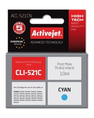 Activejet rašalas ACC-521CN (Canon CLI-521C pakaitalas; Supreme; 10 ml; mėlynos spalvos)