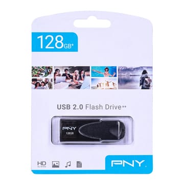 PNY Attaché 4 2.0 128GB USB atmintukas USB A tipo Juoda