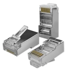 Qoltec 54554 RJ45 modulinė jungtis | CAT5e | FTP |Auksuoti kontaktai | 100 vienetų 1