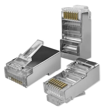 Qoltec 54554 RJ45 modulinė jungtis | CAT5e | FTP |Auksuoti kontaktai | 100 vienetų
