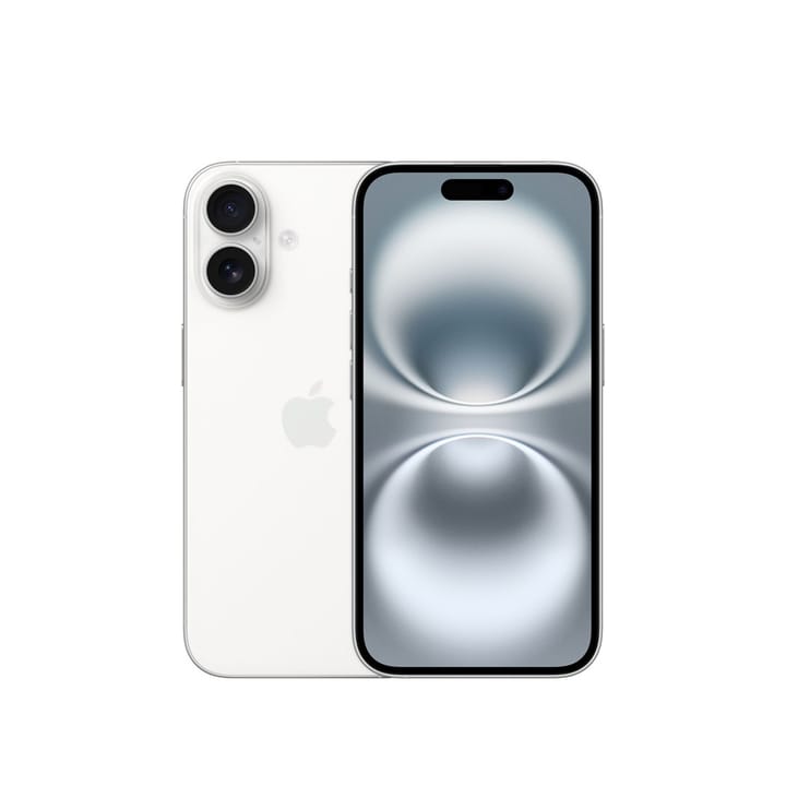 Apple iPhone 16 15,5 cm (6.1") Dviguba SIM jungtis iOS 18 5G C tipo USB 128 GB Balta