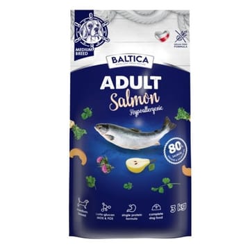 BALTICA Excellent Hypoallergenic Adult Medium breeds Salmon - sausas maistas šunims - 3kg