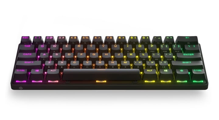 Steelseries Apex Pro Mini Wireless klaviatūra Žaidimams USB + RF Wireless + Bluetooth QWERTY Anglų (JAV) Juoda