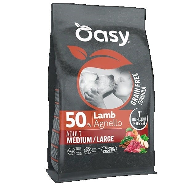 OASY One animal protein Medium & Large Lamb Mono - sausas maistas šunims - 10kg