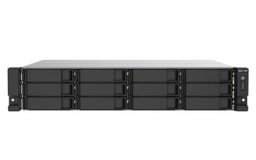 QNAP TS-1273AU-RP-8G NAS ir duomenų saugojimo serveris Stovas (2U) Ryzen Embedded V1500B 8 GB DDR4 0 TB QNAP QTS Aliuminis, Juoda