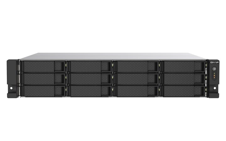 QNAP TS-1273AU-RP-8G NAS ir duomenų saugojimo serveris Stovas (2U) Ryzen Embedded V1500B 8 GB DDR4 0 TB QNAP QTS Aliuminis, Juoda