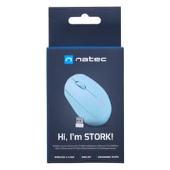 NATEC STORK kompiuterio pelė Namo Abiems rankoms RF Wireless + USB Type-A Optinis 1600 DPI 8