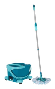 LEIFHEIT Clean Twist Mop Ergo mobile grindų valymo rinkinys / kibiras Viengubas bakelis Mėlyna