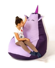 Sako krepšys pouffe Unicorn violetinė-šviesiai violetinė L 105 x 80 cm 2