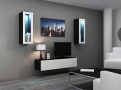 Cama VIGO 8 CZ/BI svetainės sekcija Spinta daiktams ir garso / vaizdo technikai laikyti