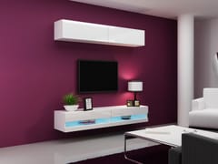 Cama VIGO NEW10BI/BI svetainės sekcija Spinta daiktams ir garso / vaizdo technikai laikyti 2