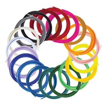 3Doodler Filament FLOW 20 PLA 20 Farben Nachfüllpack Polilatinė rūgštis (PLA) Juoda, Mėlyna, Tamsiai Žalia, Tamsiai rožinė, Auksas, Žalia, Alyvų, Navy, Oranžinė, Rožinė, Permatomas, Balta, Geltona