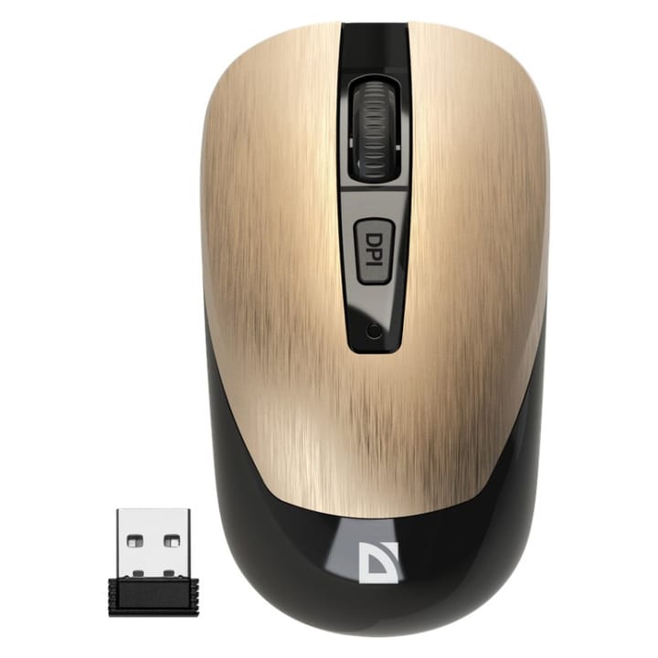DEFENDER WIRELESS MOUSE WAVE GOLDEN 52994