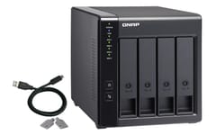 QNAP TR-004 saugojimo diskų korpusas HDD / SSD aptvaras Juoda 2.5/3.5" 7