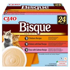 INABA Ciao Bisque Creamy soup with chicken, beef and fish - skanėstas katėms - 24x40g 1