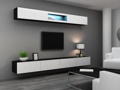 Cama VIGO 12 CZ/BI svetainės sekcija Spinta daiktams ir garso / vaizdo technikai laikyti 2