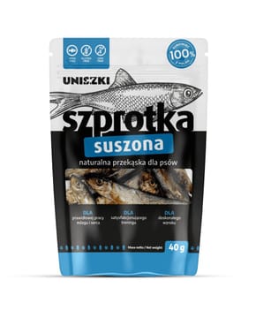 UNISZKI Džiovinta šprotė - skanėstas šunims - 40 g