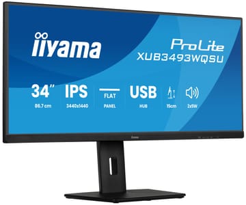 iiyama ProLite XUB3493WQSU-B6 kompiuterio monitorius 86,4 cm (34") 3440 x 1440 pikseliai UltraWide Quad HD LED Juoda