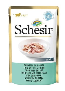 SCHESIR in jelly Tuna with sea bream - šlapias kačių maistas - 50 g