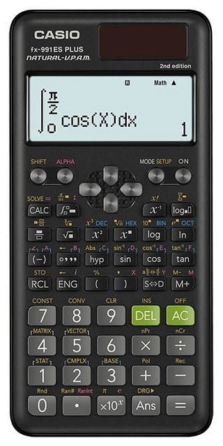MOKSLINIS SKAIČIUOTUVAS CASIO FX 991ES PLUS 2 JUODAS, 12 SKAITMENŲ EKRANAS