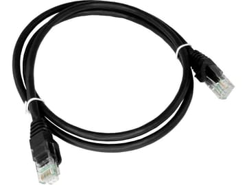 Alantec KKU5CZA1 tinklo kabelis Juoda 0.25 m Cat5e U/UTP (UTP)