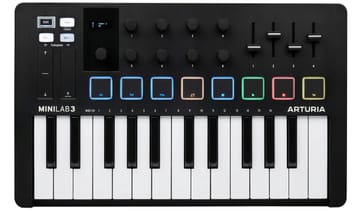 Arturia MiniLab 3 - MIDI valdymo klaviatūra, juoda