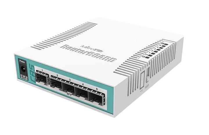 Mikrotik CRS106-1C-5S tinklo komutatorius Gigabit Ethernet (10/100/1000) Maitinimas per Eternetą (PoE) Balta