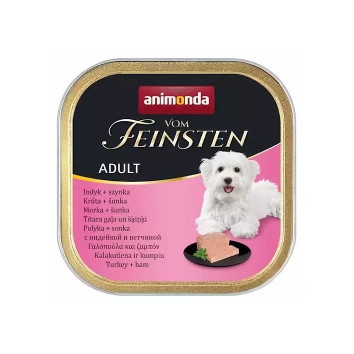 ANIMONDA Vom Feinsten Adult Turkey with ham - šlapias maistas šunims - 150g
