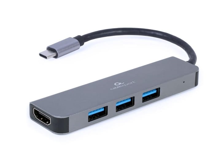 Gembird A-CM-COMBO2-01 USB tipo C 2 viename kelių prievadų adapteris (Hub + HDMI)