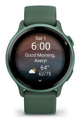 Garmin vívoactive 6 3,05 cm (1.2") AMOLED 42 mm Skaitmeninis 390 x 390 pikseliai Lietimui jautrus ekranas Žalia „Wi-Fi“ GPS (palydovinis) 5