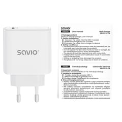 SAVIO LA-14 20W tinklo įkroviklis su Power Delivery 3.0 8