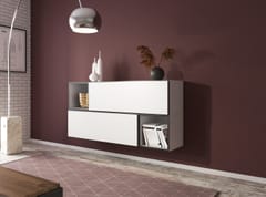 Cama ROCO14 BI/CZ/BI svetainės sekcija Spinta daiktams ir garso / vaizdo technikai laikyti