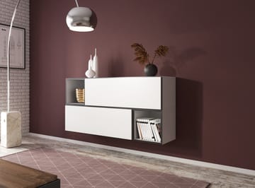 Cama ROCO14 BI/CZ/BI svetainės sekcija Spinta daiktams ir garso / vaizdo technikai laikyti