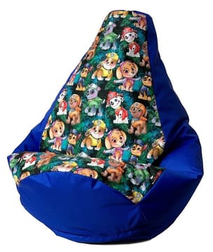 Sako krepšys pouffe Pear print cornflower-PAW Patrol L 105 x 80 cm