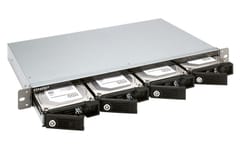 QNAP TR-004U saugojimo diskų korpusas HDD / SSD aptvaras Juoda, Pilka 2.5/3.5" 3