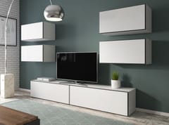 Cama ROCO2 BI/CZ/BI svetainės sekcija Spinta daiktams ir garso / vaizdo technikai laikyti