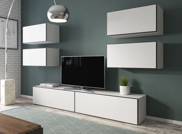 Cama ROCO2 BI/CZ/BI svetainės sekcija Spinta daiktams ir garso / vaizdo technikai laikyti