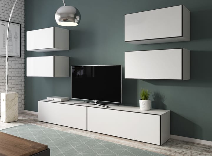 Cama ROCO2 BI/CZ/BI svetainės sekcija Spinta daiktams ir garso / vaizdo technikai laikyti