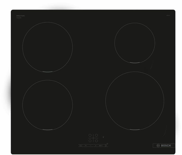 Bosch Serie 4 PUE611BB5E viryklė Juoda Įmontuoti 60 cm Indukcinė viryklė, padalyta į sritis 4 zone(s)