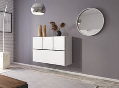 Cama ROCO13 BI/CZ/BI svetainės sekcija Spinta daiktams ir garso / vaizdo technikai laikyti