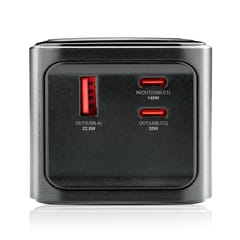 Išorinė baterija 27 000 mAh, 1× USB, 2× USB-C, 162,5 W, QC4+, integruotas žibintuvėlis, LCD ekranas, juoda 6