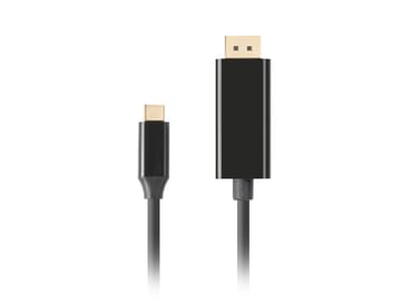 Lanberg CA-CMDP-10CU-0010-BK vaizdo kabelio adapteris 1 m C tipo USB DisplayPort Juoda