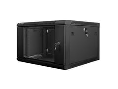 Lanberg wall-mounted installation rack cabinet 19'' 6U 600x600mm black (glass door) 2