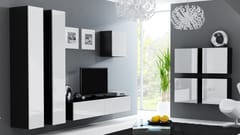Cama VIGO 24 CZ/BI svetainės sekcija Spinta daiktams ir garso / vaizdo technikai laikyti