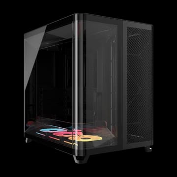 Corsair AIR 5400 LX-R RGB iCUE LINK „Midi Tower“ Juoda